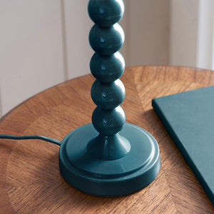 Gloss Blue Higgledy & Ivy 20cm Vintage white shade - Comet Lighting