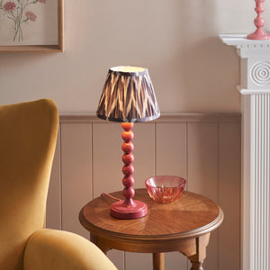 Gloss Pink Higgledy & Zigzag 20cm Pearl grey shade - Comet Lighting