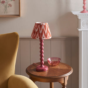 Gloss Pink Higgledy & Zigzag 20cm Apricot orange shade - Comet Lighting
