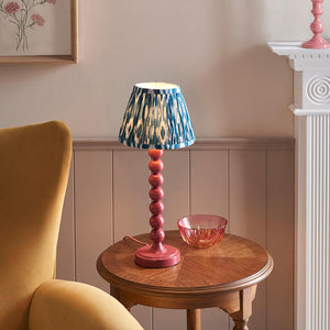 Gloss Pink Higgledy & Ikat 20cm Marlin blue shade - Comet Lighting