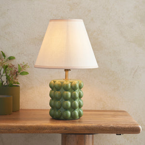 Bobble & Ivy 25cm Vintage white shade - Comet Lighting