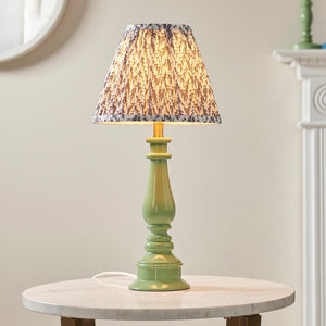 Gloss Green Myrtle & Leaf 25cm Pearl grey shade - Comet Lighting