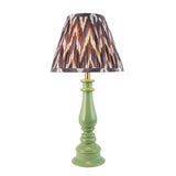 Gloss Green Myrtle & Zigzag 25cm Pearl grey shade