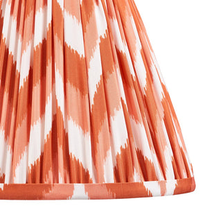 Gloss Green Myrtle & Zigzag 25cm Apricot orange shade - Comet Lighting