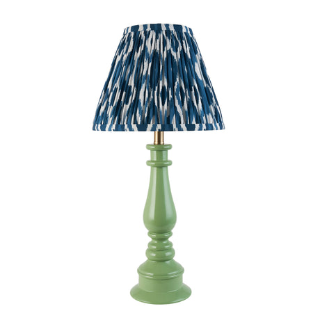 Gloss Green Myrtle & Ikat 25cm Marlin blue shade