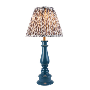 Gloss Blue Myrtle & Leaf 25cm Pearl grey shade - Comet Lighting