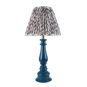 Gloss Blue Myrtle & Leaf 25cm Pearl grey shade - Comet Lighting