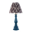 Gloss Blue Myrtle & Zigzag 25cm Pearl grey shade - Comet Lighting