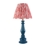 Gloss Blue Myrtle & Ikat 25cm Coral pink shade