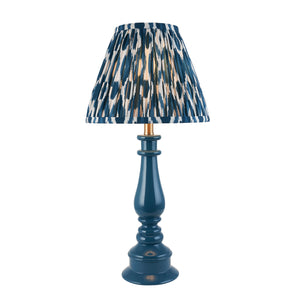 Gloss Blue Myrtle & Ikat 25cm Marlin blue shade - Comet Lighting