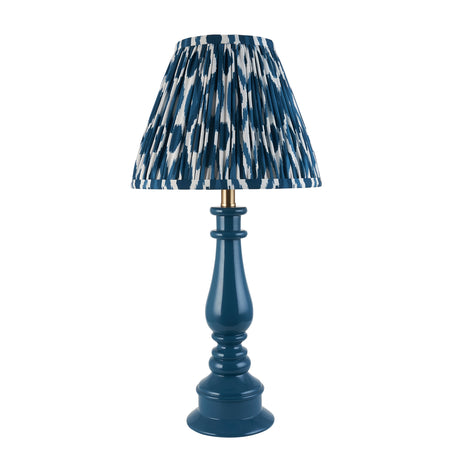 Gloss Blue Myrtle & Ikat 25cm Marlin blue shade