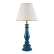 Gloss Blue Myrtle & Ivy 25cm Vintage white shade - Comet Lighting