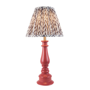Gloss Pink Myrtle & Leaf 25cm Pearl grey shade - Comet Lighting