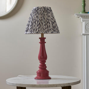 Gloss Pink Myrtle & Leaf 25cm Pearl grey shade - Comet Lighting