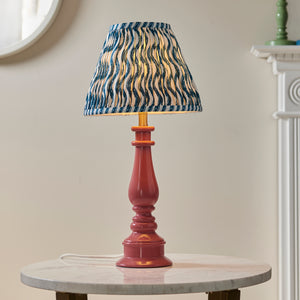 Gloss Pink Myrtle & Ripple 25cm Marlin blue shade - Comet Lighting