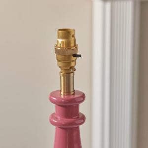 Gloss Pink Myrtle & Ikat 25cm Coral pink shade - Comet Lighting