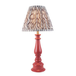 Gloss Pink Myrtle & Ripple 25cm Pearl grey shade - Comet Lighting
