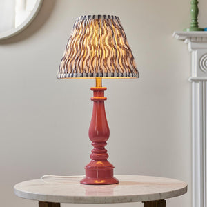 Gloss Pink Myrtle & Ripple 25cm Pearl grey shade - Comet Lighting