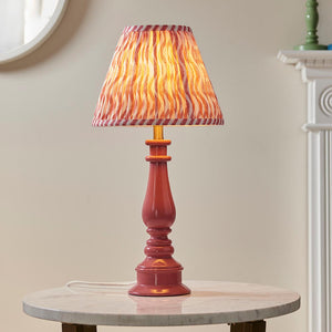 Gloss Pink Myrtle & Ripple 25cm Coral pink shade - Comet Lighting