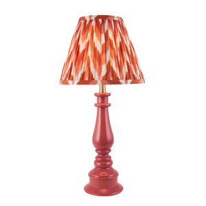 Gloss Pink Myrtle & Zigzag 25cm Apricot orange shade - Comet Lighting
