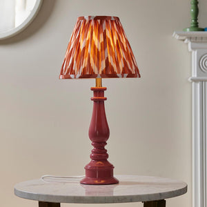 Gloss Pink Myrtle & Zigzag 25cm Apricot orange shade - Comet Lighting