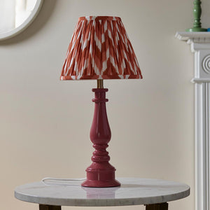 Gloss Pink Myrtle & Zigzag 25cm Apricot orange shade - Comet Lighting