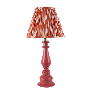 Gloss Pink Myrtle & Zigzag 25cm Apricot orange shade - Comet Lighting