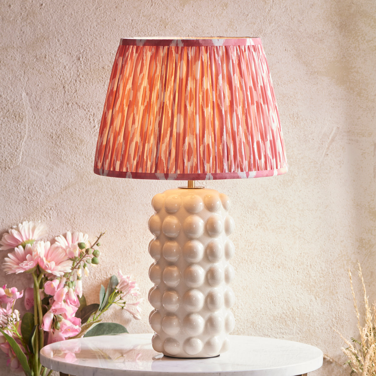 Bobble & Ikat 35cm Coral pink shade