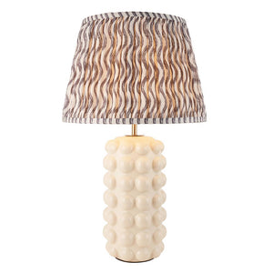 Bobble & Ripple 35cm Pearl Grey Shade Living Room Table Lamp