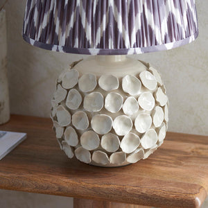 Borello & Zigzag 35cm Pearl grey shade - Comet Lighting