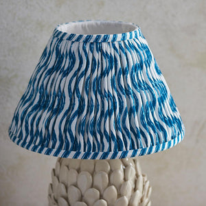 Layered Leaf & Ripple 30cm Marlin blue shade - Comet Lighting