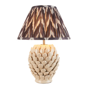 Layered Leaf & Zigzag 30cm Pearl grey shade - Comet Lighting