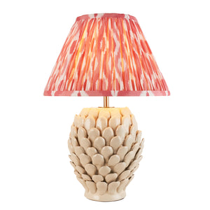 Layered Leaf & Ikat 30cm Coral pink shade - Comet Lighting