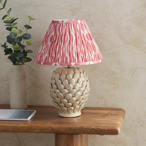 Layered Leaf & Ikat 30cm Coral pink shade - Comet Lighting