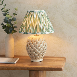 Layered Leaf & Zigzag 30cm Cotswold green shade - Comet Lighting