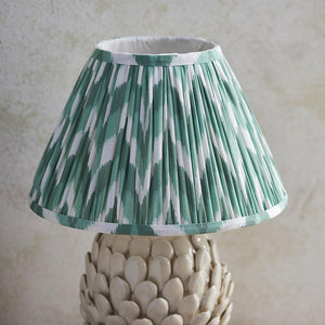 Layered Leaf & Zigzag 30cm Cotswold green shade - Comet Lighting