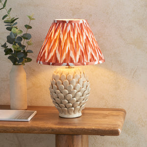 Layered Leaf & Zigzag 30cm Apricot orange shade - Comet Lighting