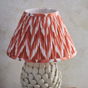 Layered Leaf & Zigzag 30cm Apricot orange shade - Comet Lighting