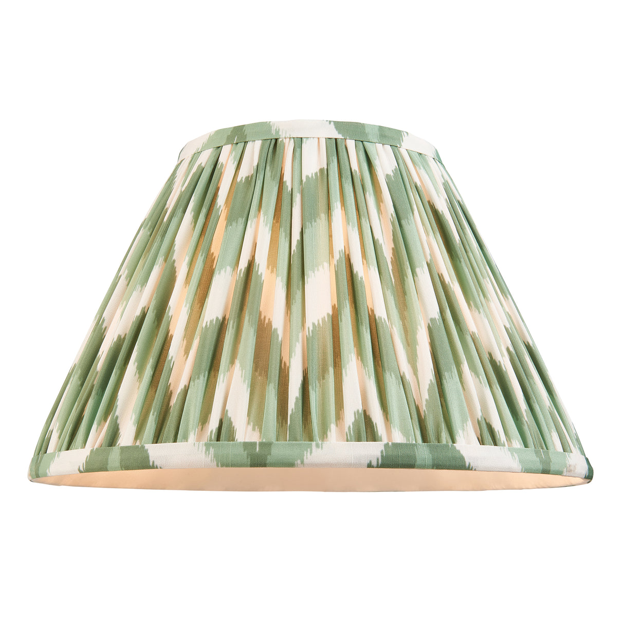 Ceramic Table Light Layered Leaf & Zigzag 30cm Cotswold green shade