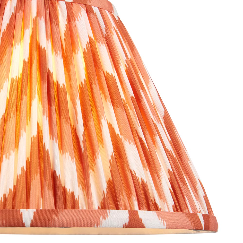 Ceramic Table Light Layered Leaf & Zigzag 30cm Apricot orange shade