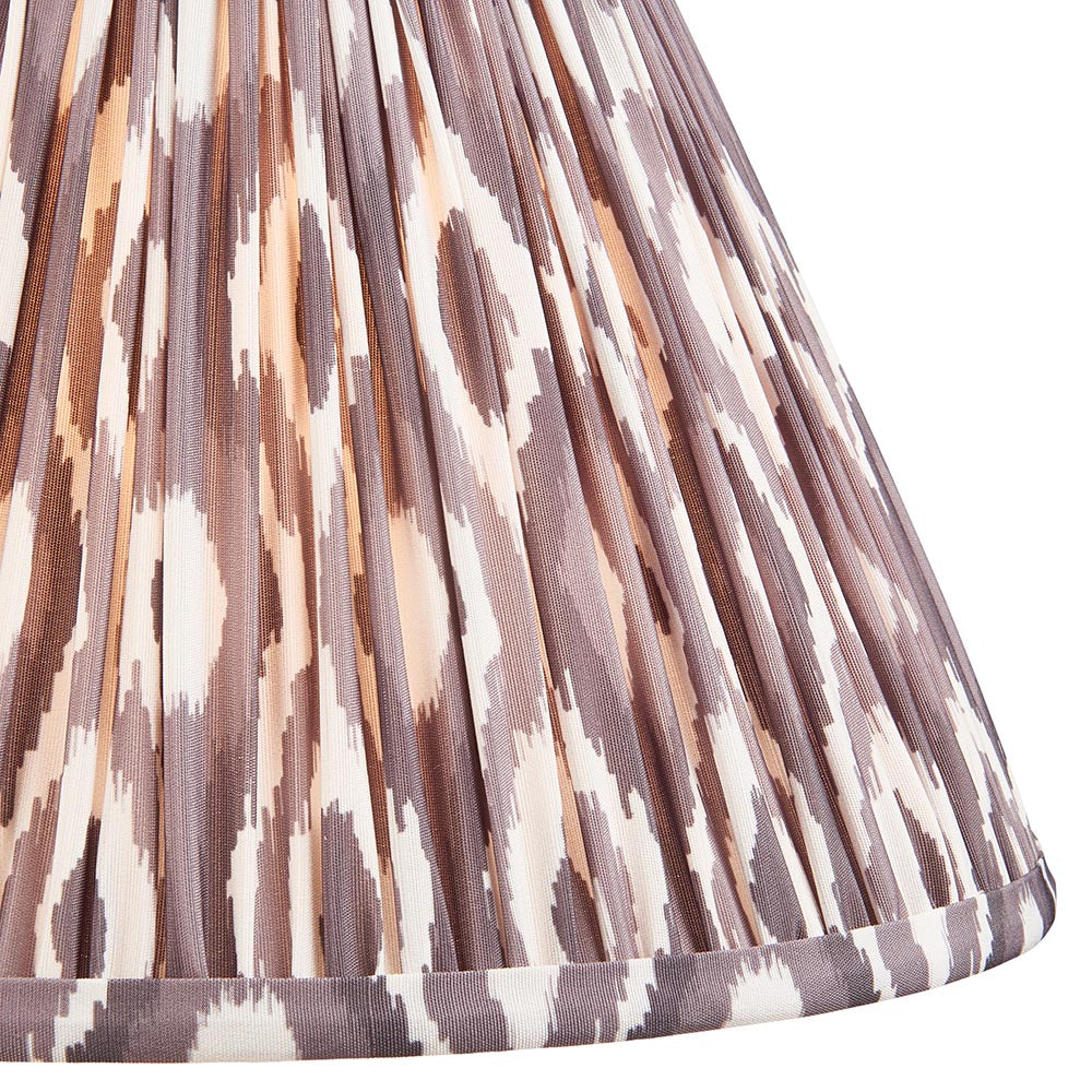 Ceramic Table Light Layered Leaf & Ikat 30cm Pearl grey shade