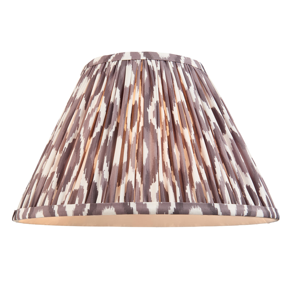 Ceramic Table Light Layered Leaf & Ikat 30cm Pearl grey shade