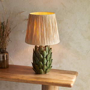 Layered Leaf & Raffia 32cm Natural raffia shade - Comet Lighting