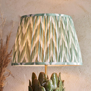 Layered Leaf & Zigzag 35cm Cotswold green shade - Comet Lighting