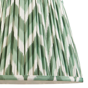 Layered Leaf & Zigzag 35cm Cotswold green shade - Comet Lighting