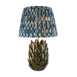 Layered Leaf & Ikat 35cm Marlin blue shade