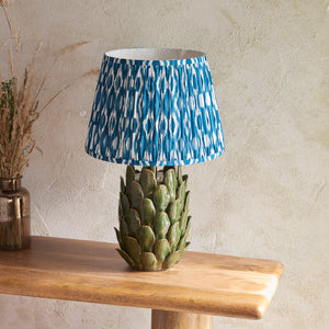 Layered Leaf & Ikat 35cm Marlin blue shade - Comet Lighting