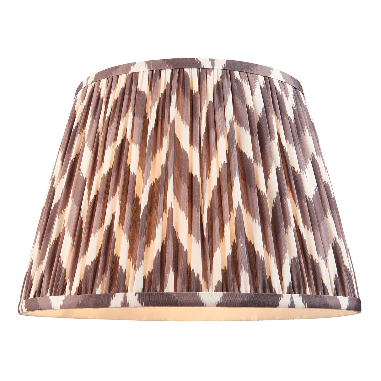 Ceramic Table Light Layered Leaf & Zigzag 35cm Pearl grey shade