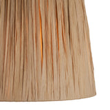 Ceramic Table Light Layered Leaf & Raffia  32cm Natural Raffia Shade