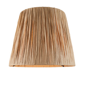 Ceramic Table Light Layered Leaf & Raffia  32cm Natural Raffia Shade - Comet Lighting